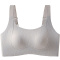 sexy plus size slight stretch solid color padded bras(size run small)_Black_Gray