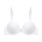 new plus-size slight stretch 3-color gather traceless with underwire padded bras_Black_White