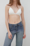 sexy slight stretch 5 colors solid color padded bras sets_Black_White