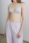 sexy slight stretch 5 colors solid color padded bras sets_Black_White_Gray