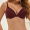 new sexy plus-size slight stretch traceless padded underwire bras (asia size)_Black_White_Rose Red