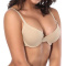 new sexy plus-size slight stretch traceless padded underwire bras (asia size)_Black_White_Rose Red_Beige