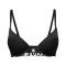sexy stretch letter webbing removable shoulder strap gathered underwire bra_Black