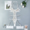 sexy plus size stretch mesh embroidery underwire chain teddy collection & rings_White