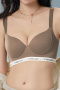 sexy slight stretch 6-color gather traceless with padded bras (size run small)_Black_Light Pink_Rose Red_Light Green_Brown