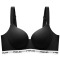 sexy slight stretch 6-color gather traceless with padded bras (size run small)_Black