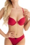 sexy slight stretch 3 colors lace trim with underwire padded bras sets_Black_Rose Red