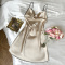 sexy non-stretch sling imitation silk backless butterfly mini dress sleepwear_Black_Pink_Red_Green_Beige