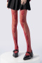 sexy high stretch 9 colors lace flower see-through tights_Black_Red_Rose Red