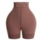 sexy plus size high stretch lace stitching butt lift control tummy shorts_Black_Beige_Brown