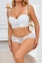 sexy slight stretch lace gather with underwire padded bras(asia size)_White
