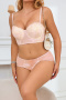 sexy slight stretch lace gather with underwire padded bras(asia size)_White_Pink