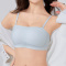 sexy slight stretch 4 colors solid color traceless padded bras(asia size)_Black_Sky Blue