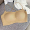sexy slight stretch 4 colors solid color shirring padded bras(size run small)_Black_Gray_Beige_Khaki