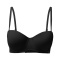 sexy slight stretch thin breathable removable straps underwire push-up bra_Black