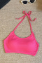 sexy slight stretch halter-neck 6 colors padded bras(suitable for 82-130lbs)_Black_White_Gray_Red_Magenta