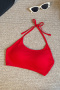 sexy slight stretch halter-neck 6 colors padded bras(suitable for 82-130lbs)_Black_White_Gray_Red