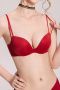 sexy slight stretch 4 colors solid color padded bras(asia size)_Black_Pink_Red