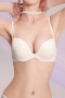 sexy slight stretch 4 colors solid color padded bras(asia size)_Black_Pink_Red_Beige