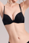 sexy slight stretch 4 colors solid color padded bras(asia size)_Black