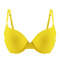sexy slight stretch 9 colors solid color glossy padded with underwire bras_Black_White_Red_Yellow