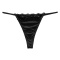 sexy slight stretch 5-colors lace splicing low waist thong_Black