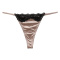 sexy slight stretch 5-colors lace splicing low waist thong_Black_Light Pink