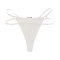 sexy slight stretch 9 colors no trace quick-dry heart shaped metal ring thongs_Black_White
