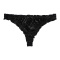 sexy slight stretch 7 colors solid satin low waist thong_Black