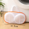 one pc new machine washable contrast color underwear washing net bag_Gray_Pink_Orange