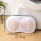 one pc new machine washable contrast color underwear washing net bag_Gray