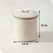 one pc new embroidery decor machine washable cylinder underwear washing net bag_Gray_Beige