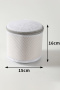 one pc new machine washable cylinder cellular underwear washing net bag_Gray