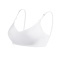 sexy slight stretch solid color traceless breathable unpadded bras_Black_White
