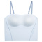 sexy slight stretch 4 colors contrast color traceless padded bras(size run small)_Black_Sky Blue