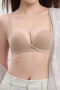 sexy slight stretch 4 colors solid color padded bras(size run small)_Black_White_Brown_Nude