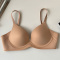 sexy slight stretch 4 colors breathable solid color padded bras(size run small)_Black_White_Khaki _Brown