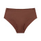 sexy high stretch solid color no trace thin low waist breathable briefs_Khaki _Reddish Brown