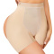 sexy plus size high stretch high waist hollow hip lift shapewear shorts_Black_Nude
