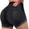 sexy plus size high stretch lace decor padded hip lift shapewear shorts_Black
