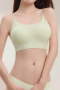 slight stretch 4 colors solid color padded bras(size run small)_Black_White_Light Green
