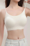 slight stretch 4 colors solid color padded bras(size run small)_Black_White