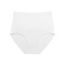 sexy slight stretch 3 colors traceless solid color high-waist panties_Black_White