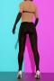 sexy plus size high stretch letter rhinestone decor tights_White_Red