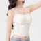 sexy slight stretch 4 colors letter printing padded bras(size run small)_Black_Pink_Sky Blue_Beige
