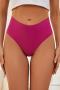 sexy slight stretch 5 colors solid color high-waist traceless thong_White_Magenta