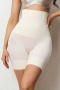plus size high stretch high waist tummy control butt lift tight shaping panties_Black_Beige