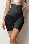 plus size high stretch high waist tummy control butt lift tight shaping panties_Black