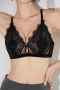 sexy slight stretch lace 4 colors padded bras(asia size)_Black