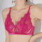 sexy slight stretch lace 4 colors padded bras(asia size)_Black_Gray_Magenta